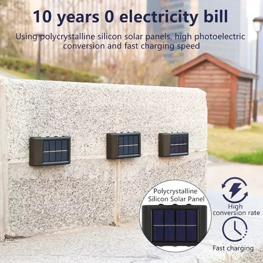 SolarGlow Up & Down Outdoor Wall Lamp