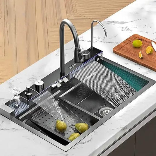 Luxury Smart Waterfall Stainless Steel Kitchen Sink
