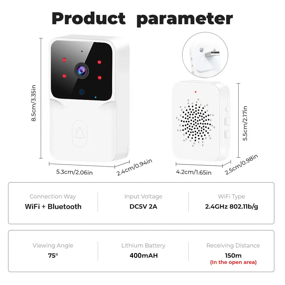 Smart Wireless Video Doorbell Camera