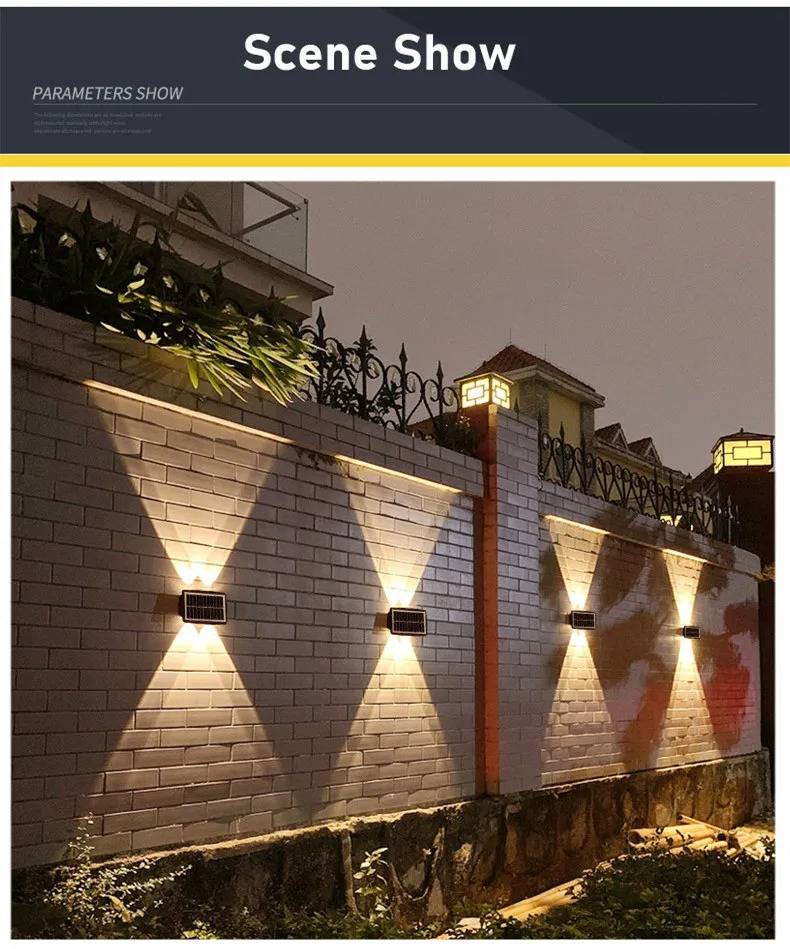 SolarGlow Up & Down Outdoor Wall Lamp