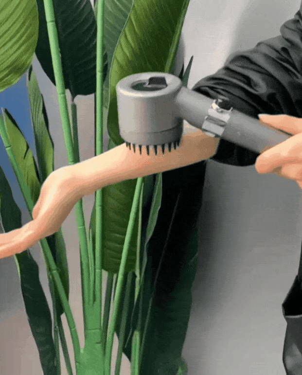 High-Pressure 3-Mode Shower Head with Filter &amp; Massage Brush