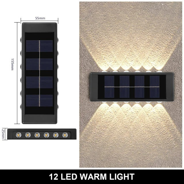SolarGlow Up & Down Outdoor Wall Lamp