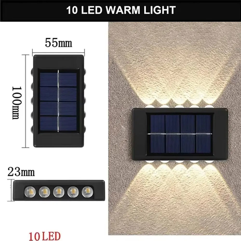 SolarGlow Up & Down Outdoor Wall Lamp