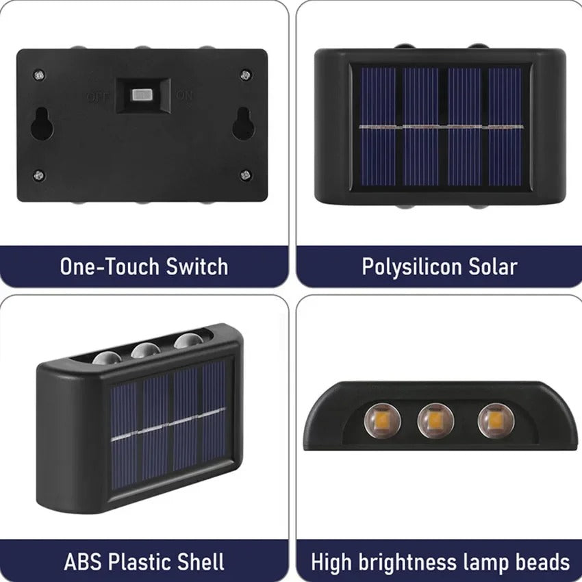 SolarGlow Up & Down Outdoor Wall Lamp