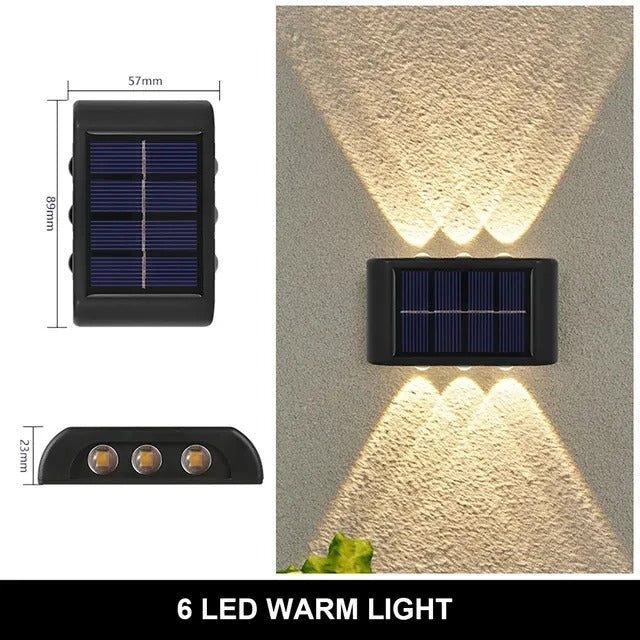 SolarGlow Up & Down Outdoor Wall Lamp