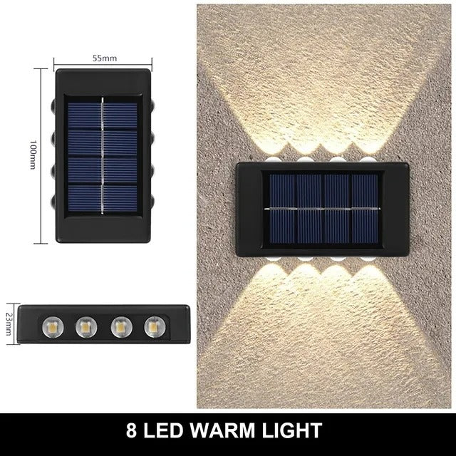 SolarGlow Up & Down Outdoor Wall Lamp