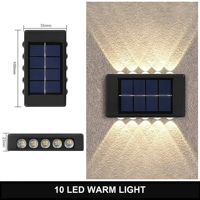 SolarGlow Up & Down Outdoor Wall Lamp
